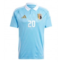 Belgicko Lois Openda #20 Vonkajší futbalový dres ME 2024 Krátky Rukáv
